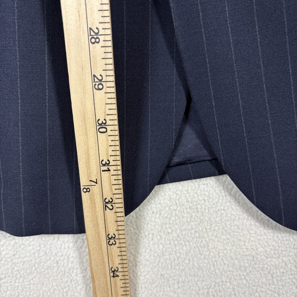 BROOKS BROTHERS 346 Men's Navy Blue Pin Striped Sport Coat Blazer Jacket Sz 46R - Picture 10 of 11